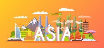 Asia landmarks